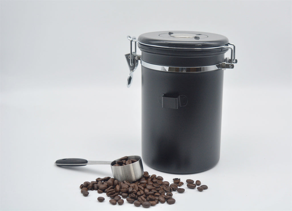 Airtight Stainless Steel Coffee Container with One-Way CO2 Valve