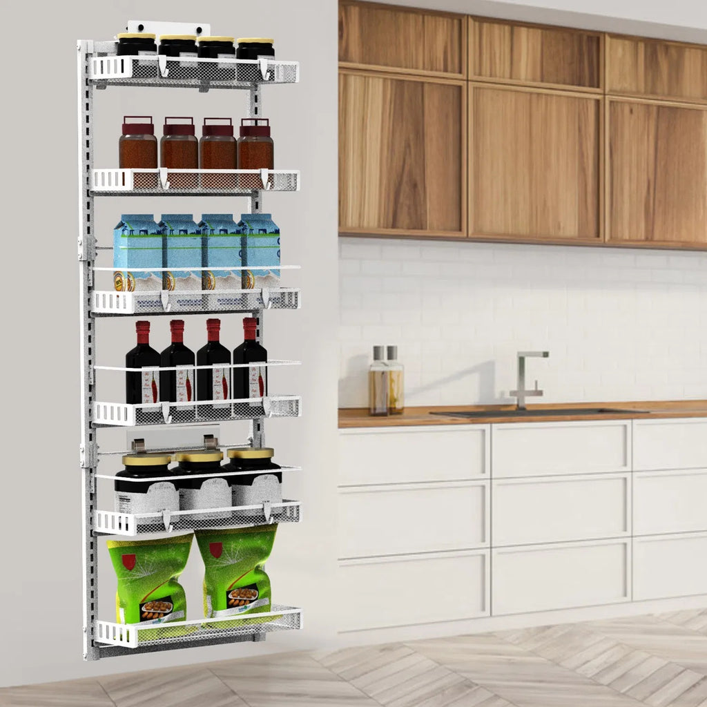 Heavy-Duty 6-Tier Over The Door Organizer for Pantry & Closet