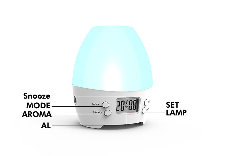 The Aura Lamp | Smart Humidifier, Alarm Clock & Aroma Diffuser