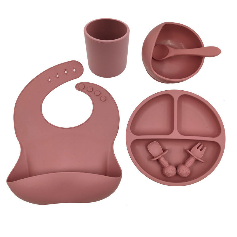 All-in-One Silicone Baby Feeding Set – FDA-Certified, BPA-Free with Bib & Utensils