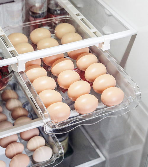 Adjustable Pull-Out Drawer for Refrigerator Shelves / Organizer | Egg & Produce