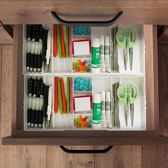 Expandable 3-Tier Organizer for Desk, Makeup & Jewelry Drawers
