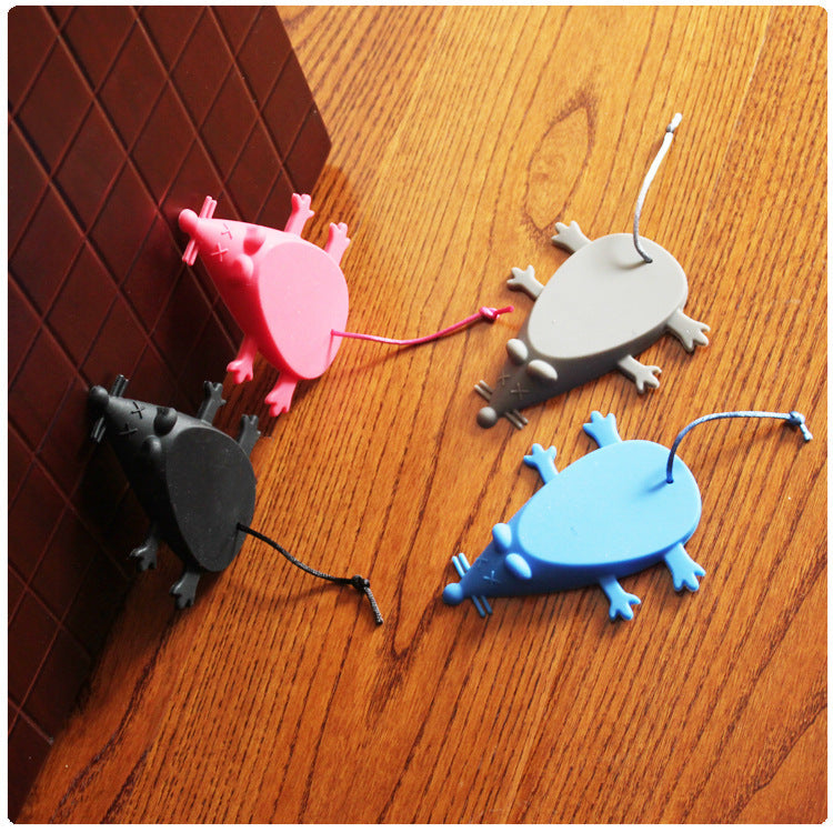 Mouse-Shaped Silicone Door Stop – Baby Finger Safety & Anti-Slam
