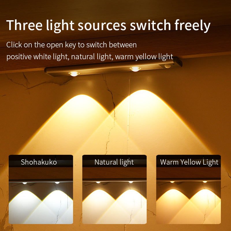 Smart Motion Sensor Light with 3 Colors & Dimmable Brightness
