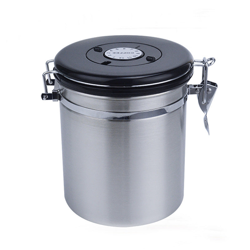 Airtight Stainless Steel Coffee Container with One-Way CO2 Valve