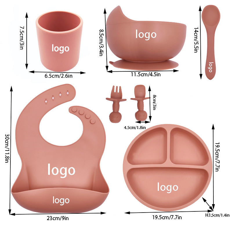 All-in-One Silicone Baby Feeding Set – FDA-Certified, BPA-Free with Bib & Utensils