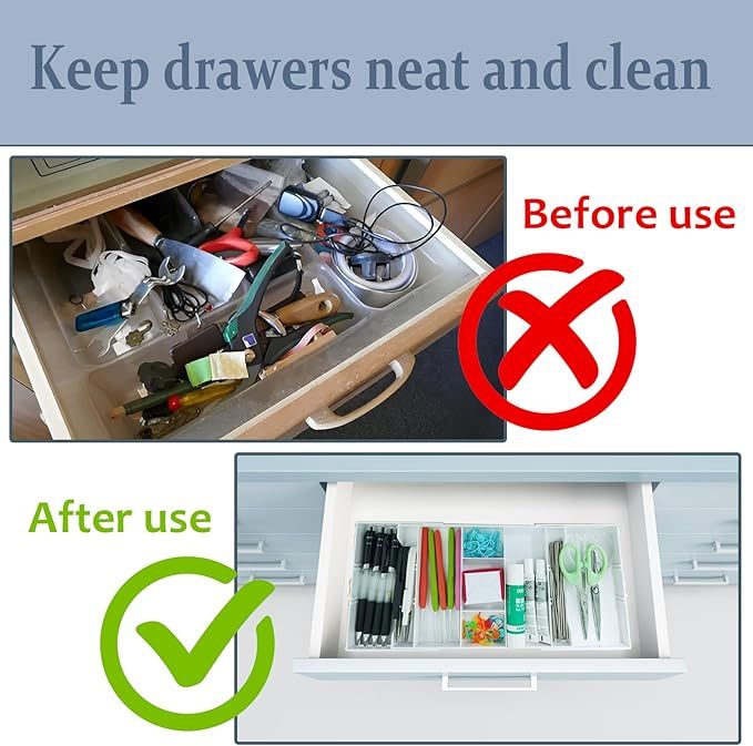 Expandable 3-Tier Organizer for Desk, Makeup & Jewelry Drawers