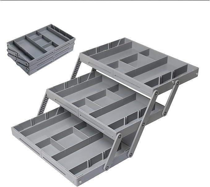 Expandable 3-Tier Organizer for Desk, Makeup & Jewelry Drawers