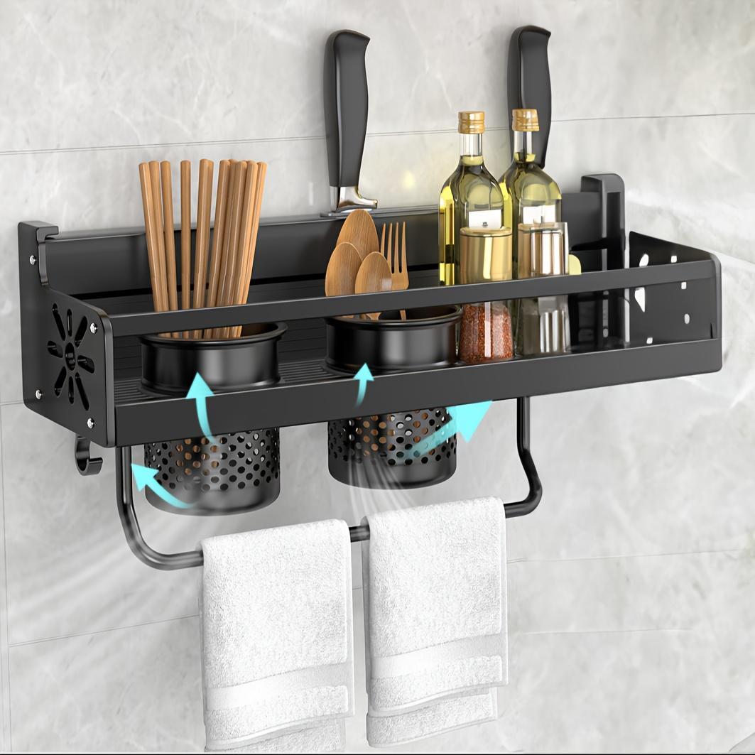 All-in-One Kitchen Rack for Spices, Knives & Utensils | Wall-Mounted