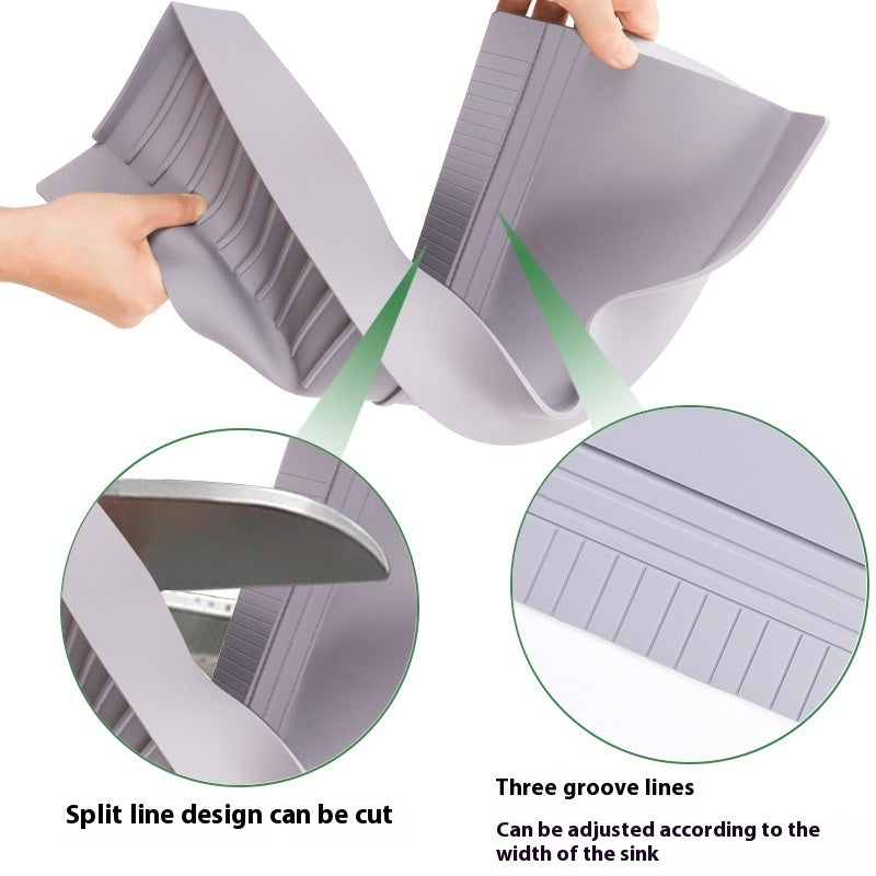Silicone Sink Edge Splash Guard for Kitchen Countertop Protection