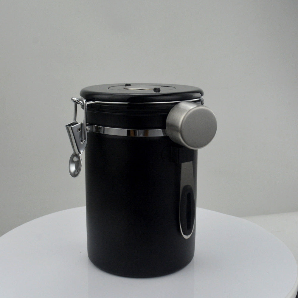 Airtight Stainless Steel Coffee Container with One-Way CO2 Valve