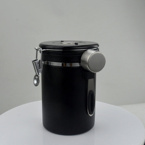 Airtight Stainless Steel Coffee Container with One-Way CO2 Valve