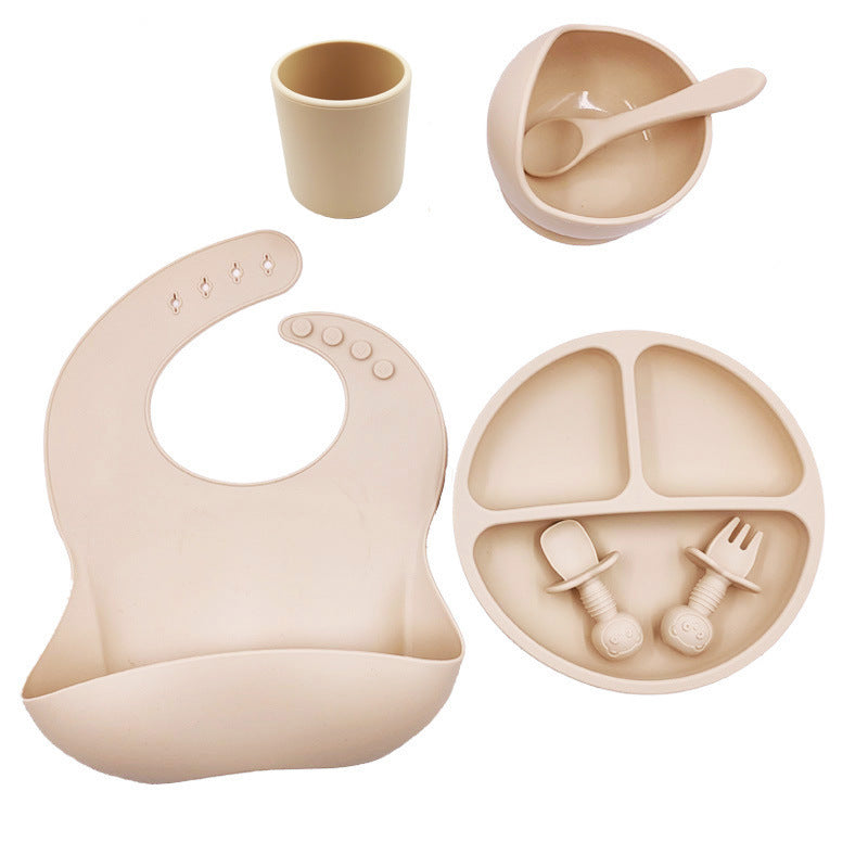 All-in-One Silicone Baby Feeding Set – FDA-Certified, BPA-Free with Bib & Utensils