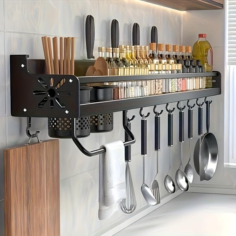 All-in-One Kitchen Rack for Spices, Knives & Utensils | Wall-Mounted