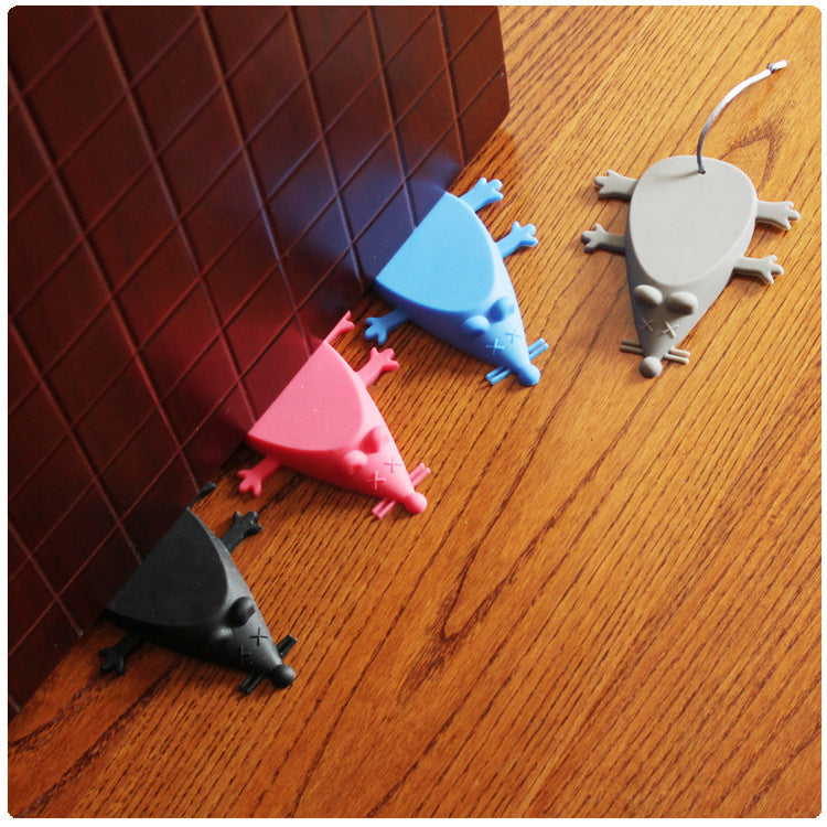 Mouse-Shaped Silicone Door Stop – Baby Finger Safety & Anti-Slam